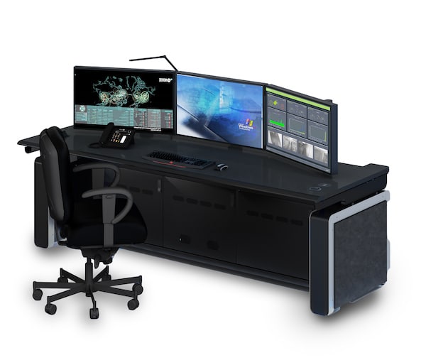 Impulse Dual sit Stand desk consoles